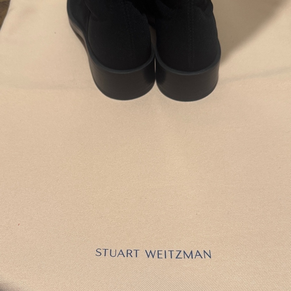Stuart Weitzman 5050 Bold OTK Boots Black Suede Over-the-Knee Size 8.5 - Picture 7 of 14